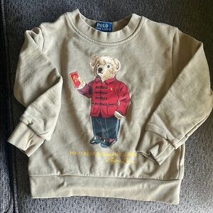 Polo by Ralph Lauren Kids Beige Sweatshirt with Bear Design